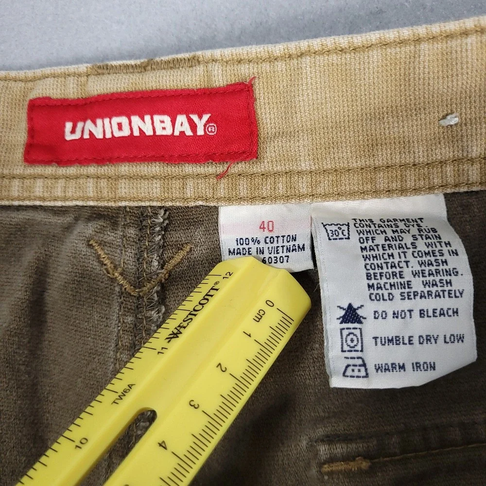 Unionbay Cargo Shorts Mens 40 Brown Tactical Relaxed Cotton YB41590